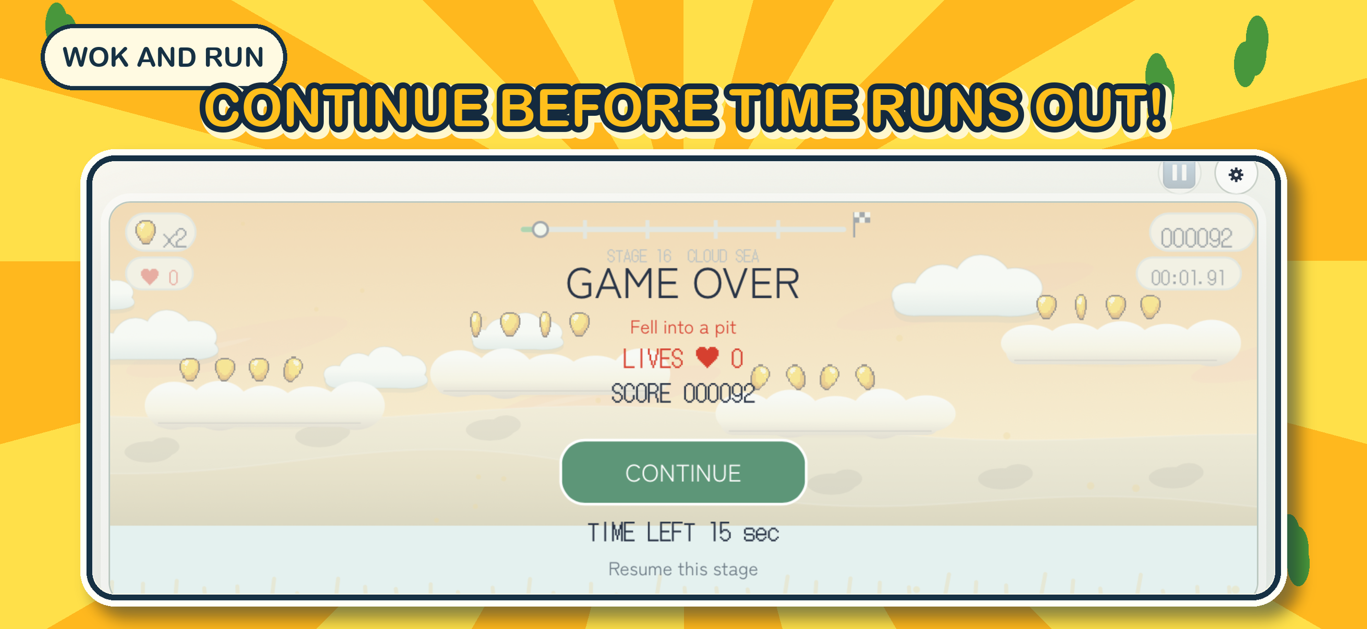 Wok and Run gameplay screenshot